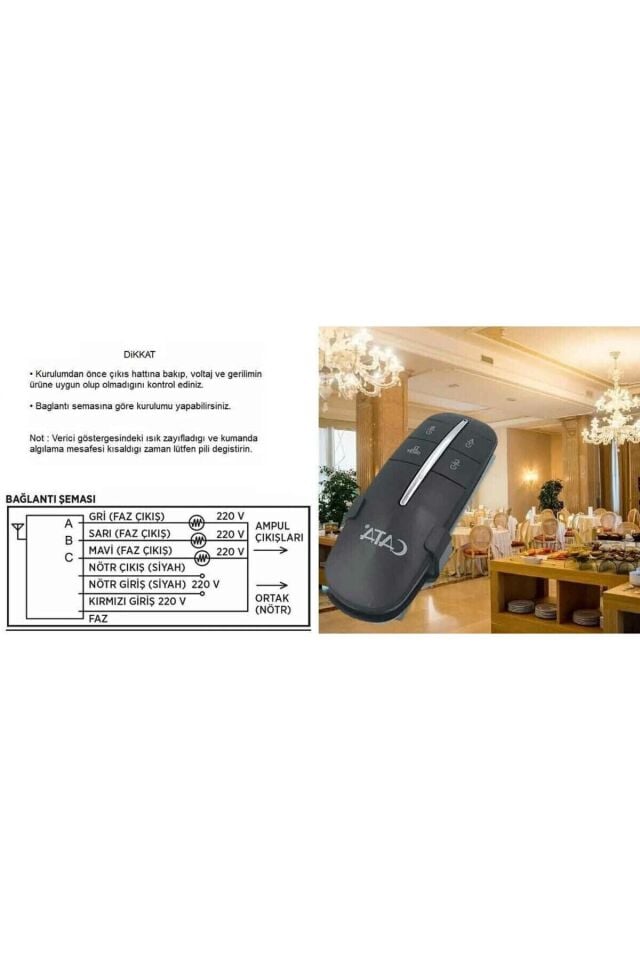 Ct 9115 3x1000 3lü Aydınlatma Işık Kumandası Üçlü