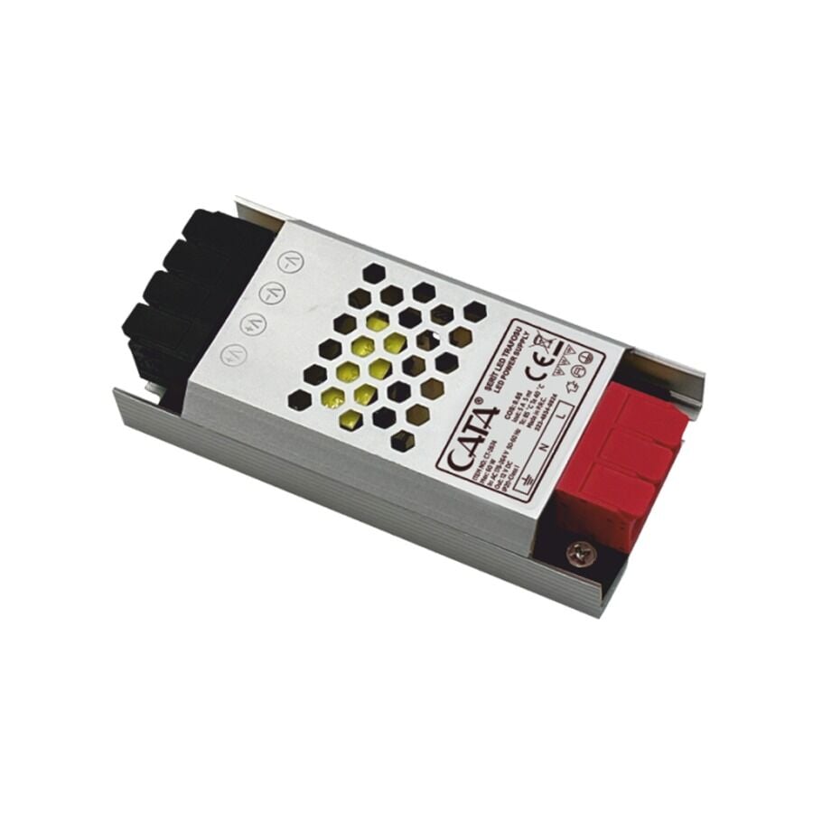Cata 5 Amper 60 Watt 12 Volt Şerit Led Trafosu Fansız Süper Slim - CT-2674